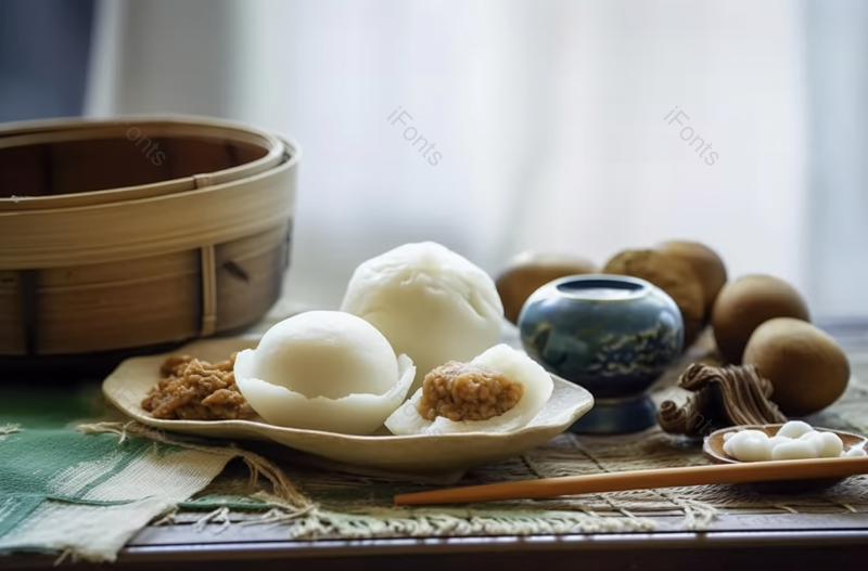 中华美食面点下午茶糕点叉烧包桂圆精致摆拍实拍图,高清,摄影图,摄影图片,图片大全,摄影图免费下载